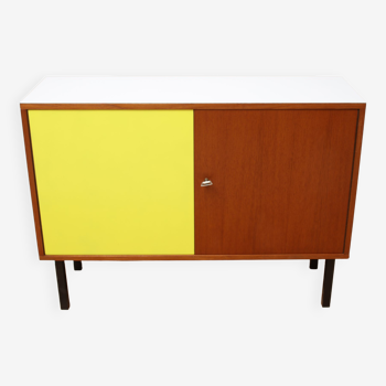 1960s sideboard in teak and formica in lightgrey