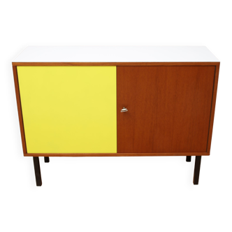 Buffet des années 1960 en teck et formica gris clair