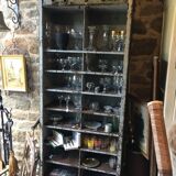 Industrial cabinet with sliding curtain