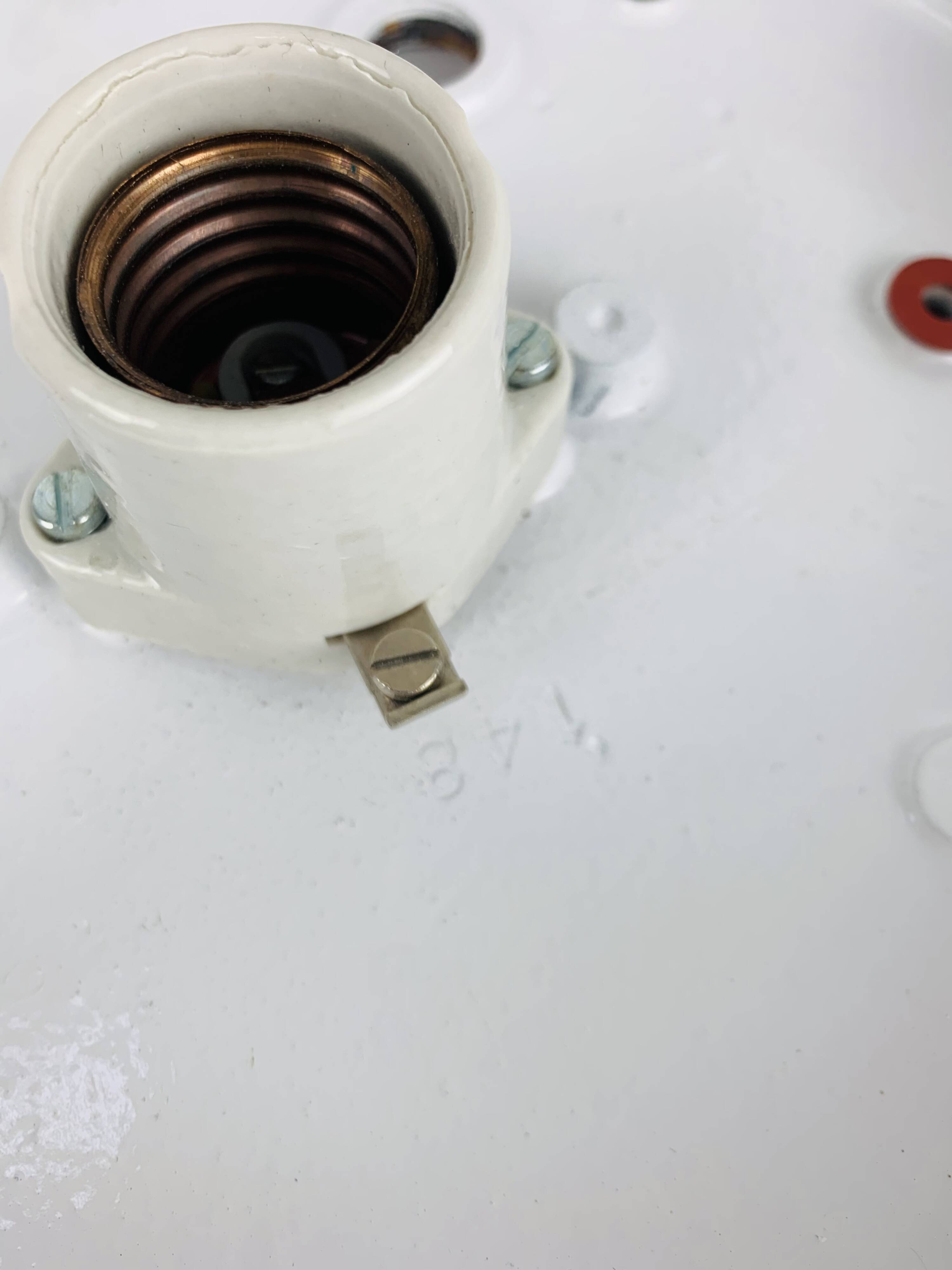 Holophane industrial porthole ceiling light, wall light, 1960s