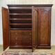 19th-century Victorian English bedroom wardrobe in mahogany.