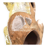 Italian Glazed Terracotta Lion sculpture, 1960s