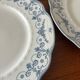 Set of 4 Royal Doulton Joséphine model dinner plates – blue decoration