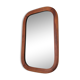 Vintage wooden mirror rounded corners 37x57cm