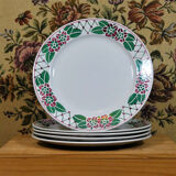 8 assiettes sarreguemines modèle turbigo assiettes anciennes