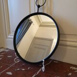 Miroir rond style industriel à accrocher