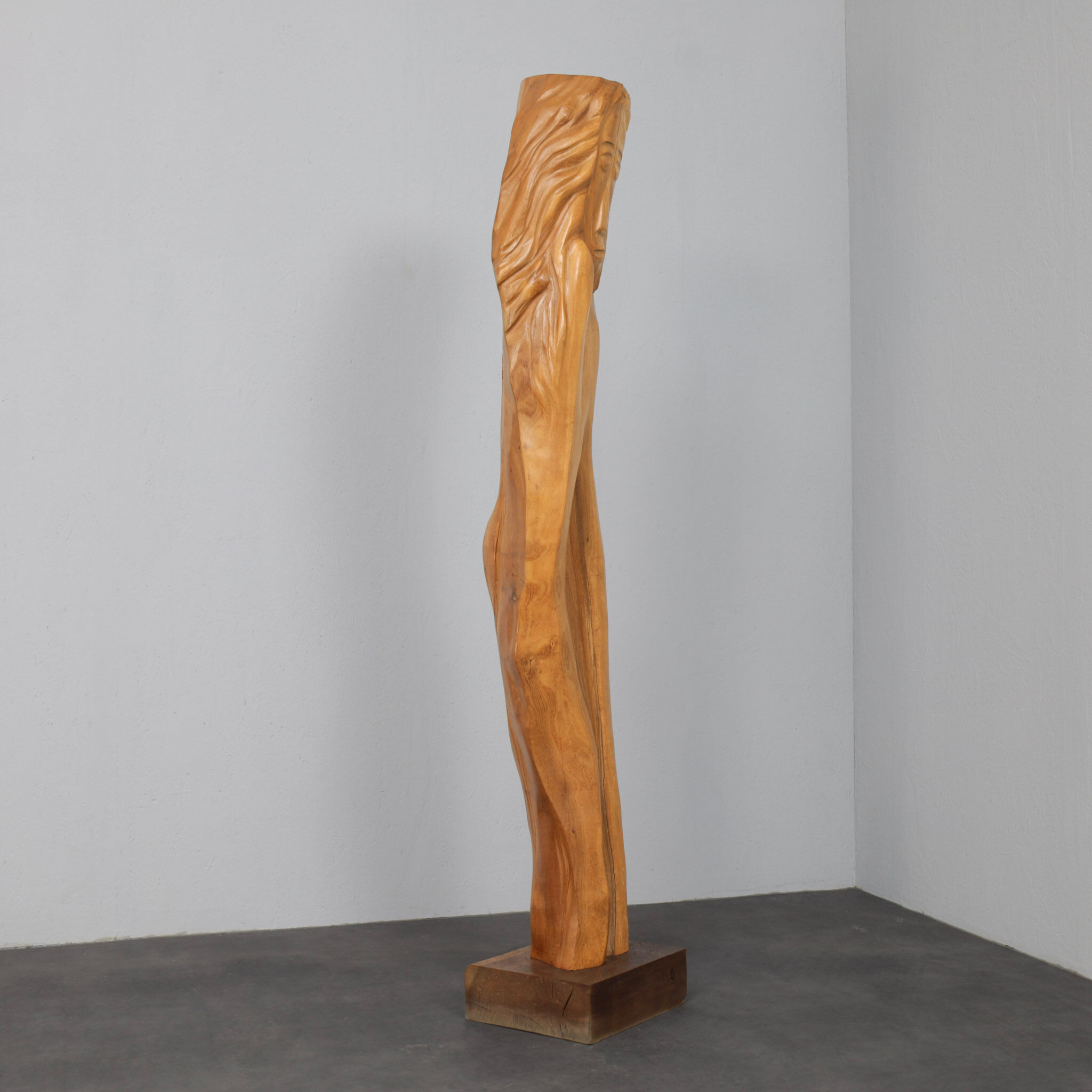 Monumental hand-carved oak sculpture, Belgium, 1970s