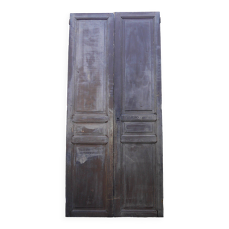 paire de grande portes en bois anciennes