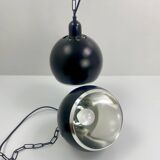 Vintage Space Age Pendant Light – Brown and Chrome, 1970s