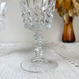 6 Arques crystal red wine glasses, Tuileries model