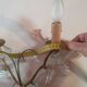 Pair of golden wall lights with vintage glass tassels