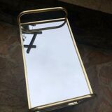 Golden rolling desserte vintage mirror trays