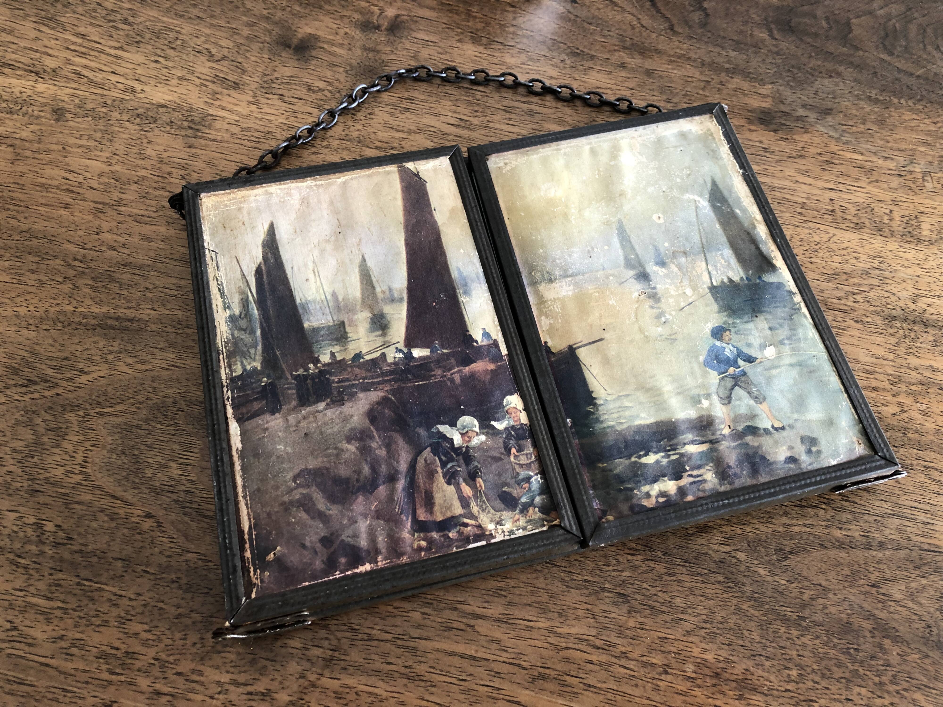 Triptych barber mirror 41.5 x 15 cm