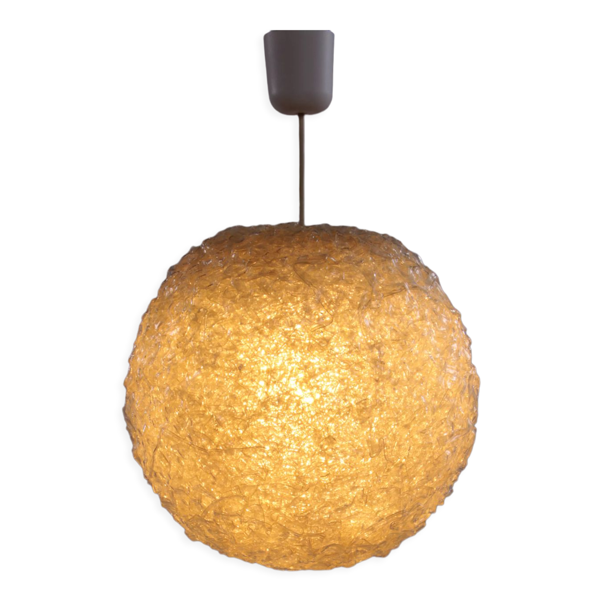 Vintage hanging lamp with coarse structure 1960 Germany