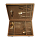 Domestic service covered brass faux bamboo