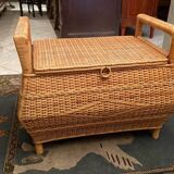 Rattan bench chest 1970-1980