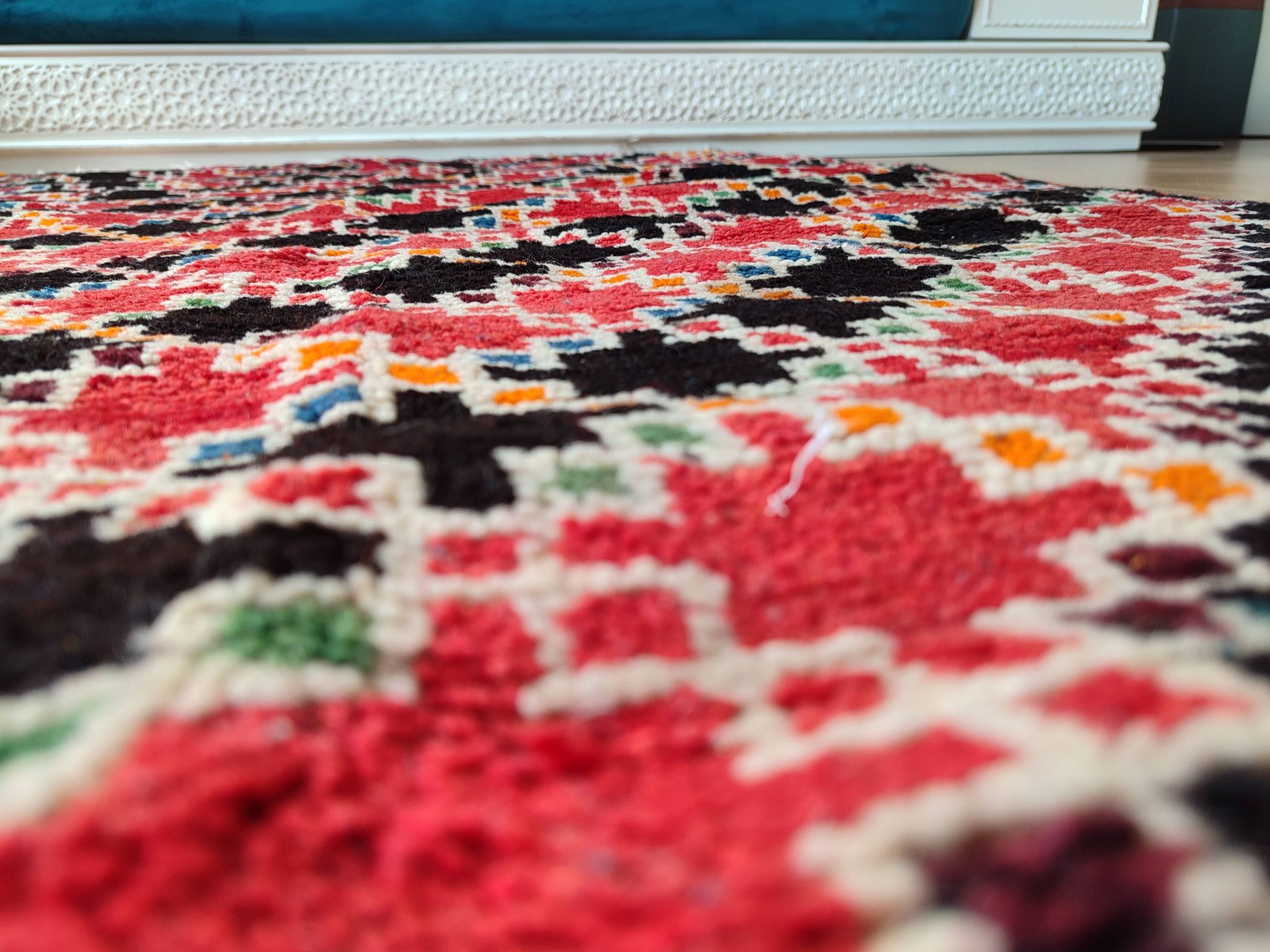 Set of 2 Moroccan Berber rugs – 100% wool – handmade – 210 × 110 cm