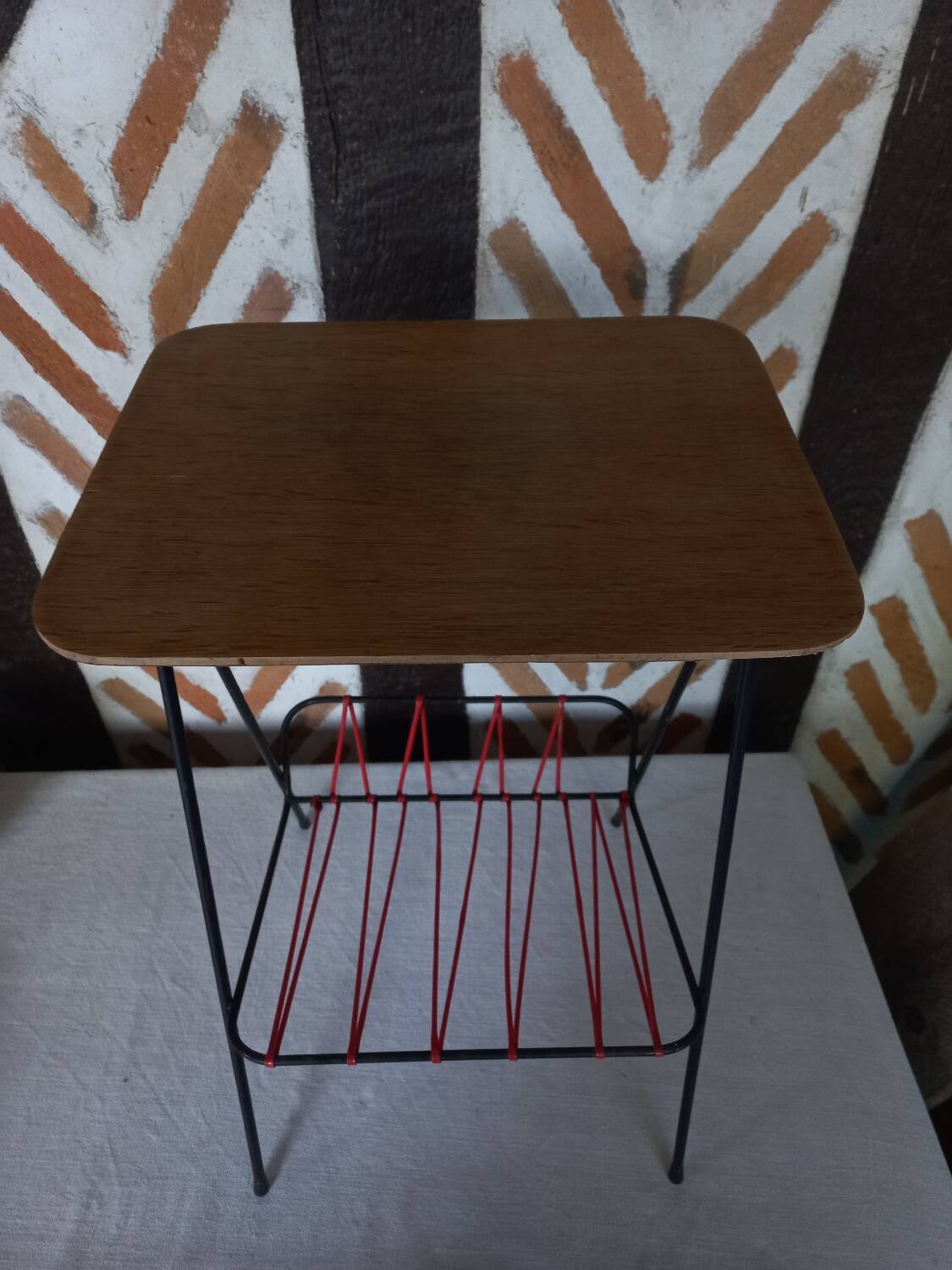 Magazine holder end table 1960