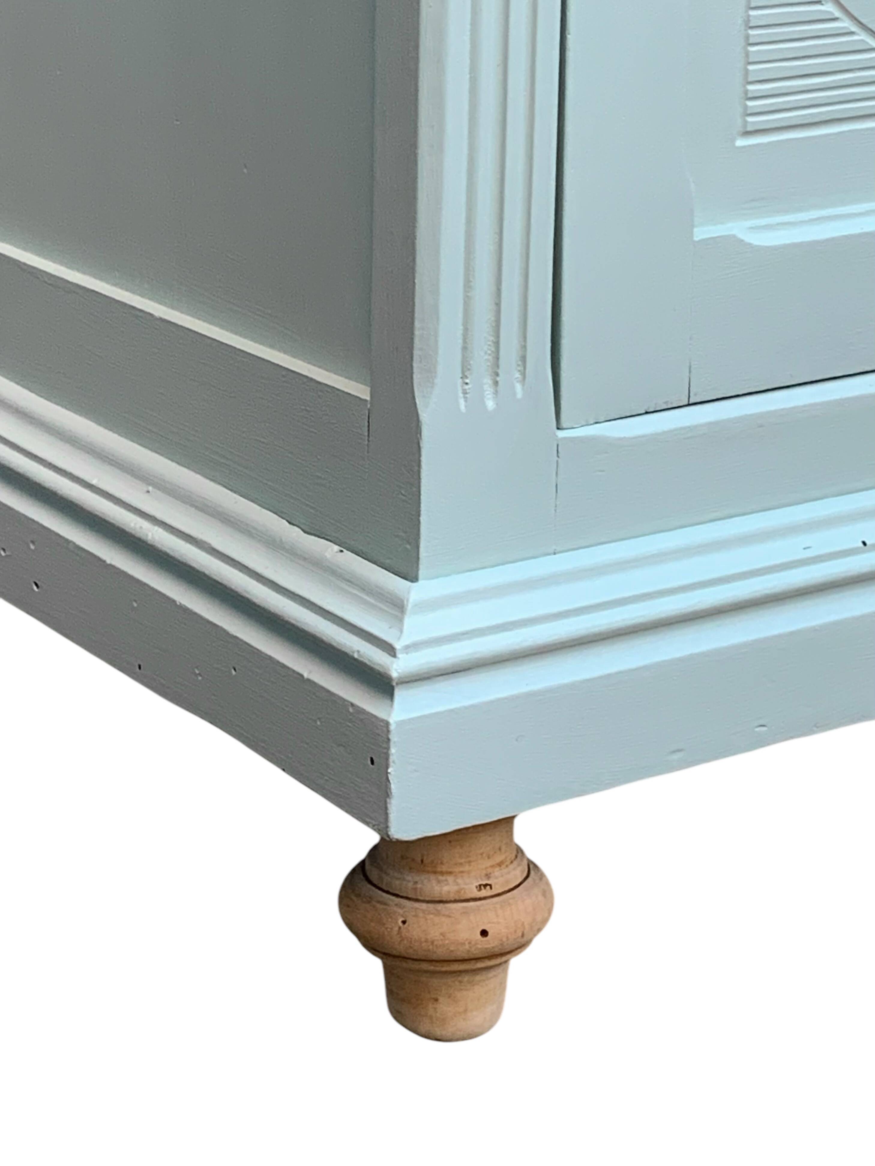 Antique celadon glass Parisian wardrobe H162