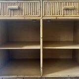Vintage bamboo sideboard, Italy 1970