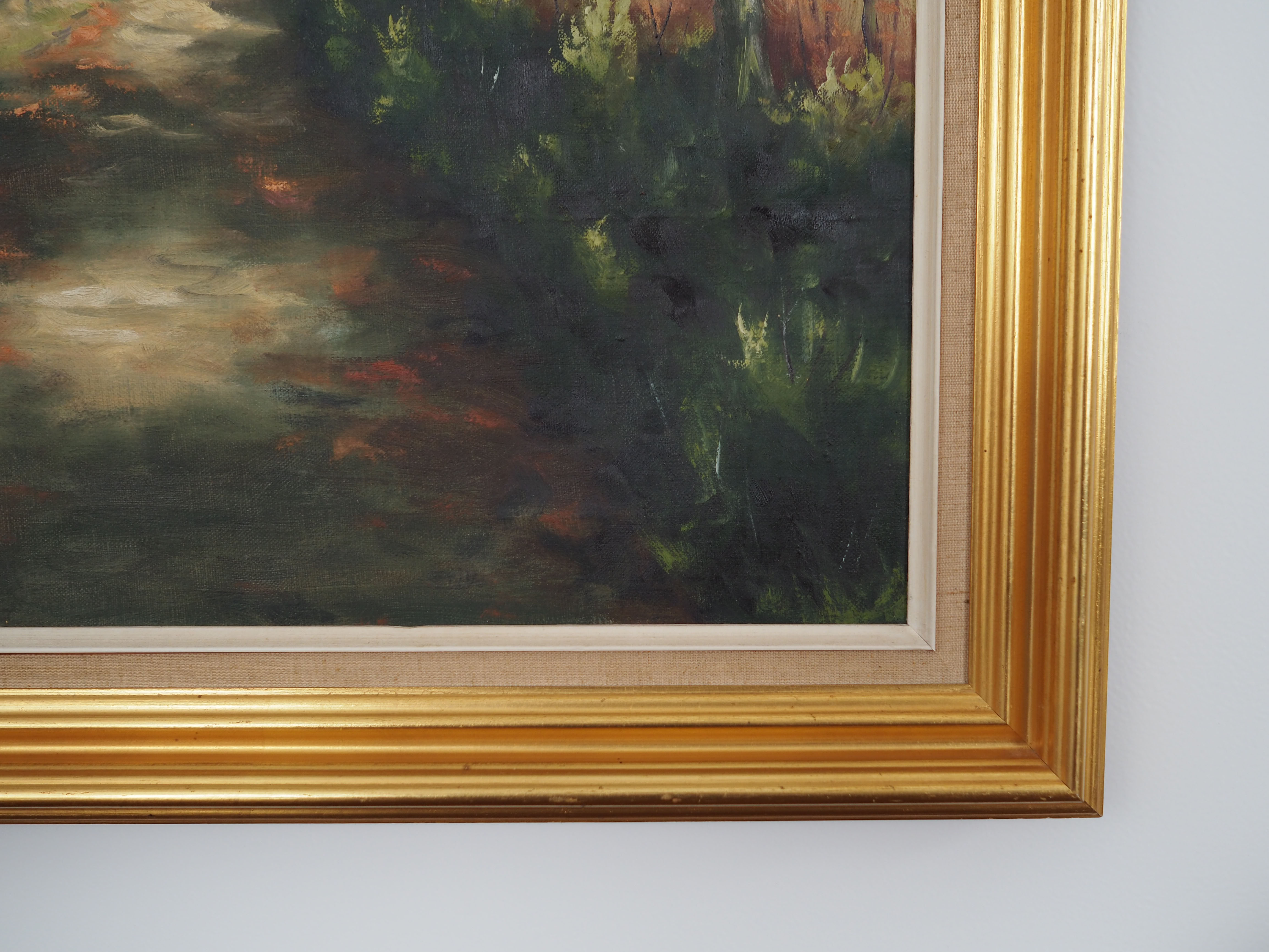 Peinture « The Forest Road », design scandinave, années 1970