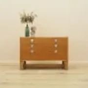 Danish oak and ash veneered chest of drawers with extendable top, 1970s