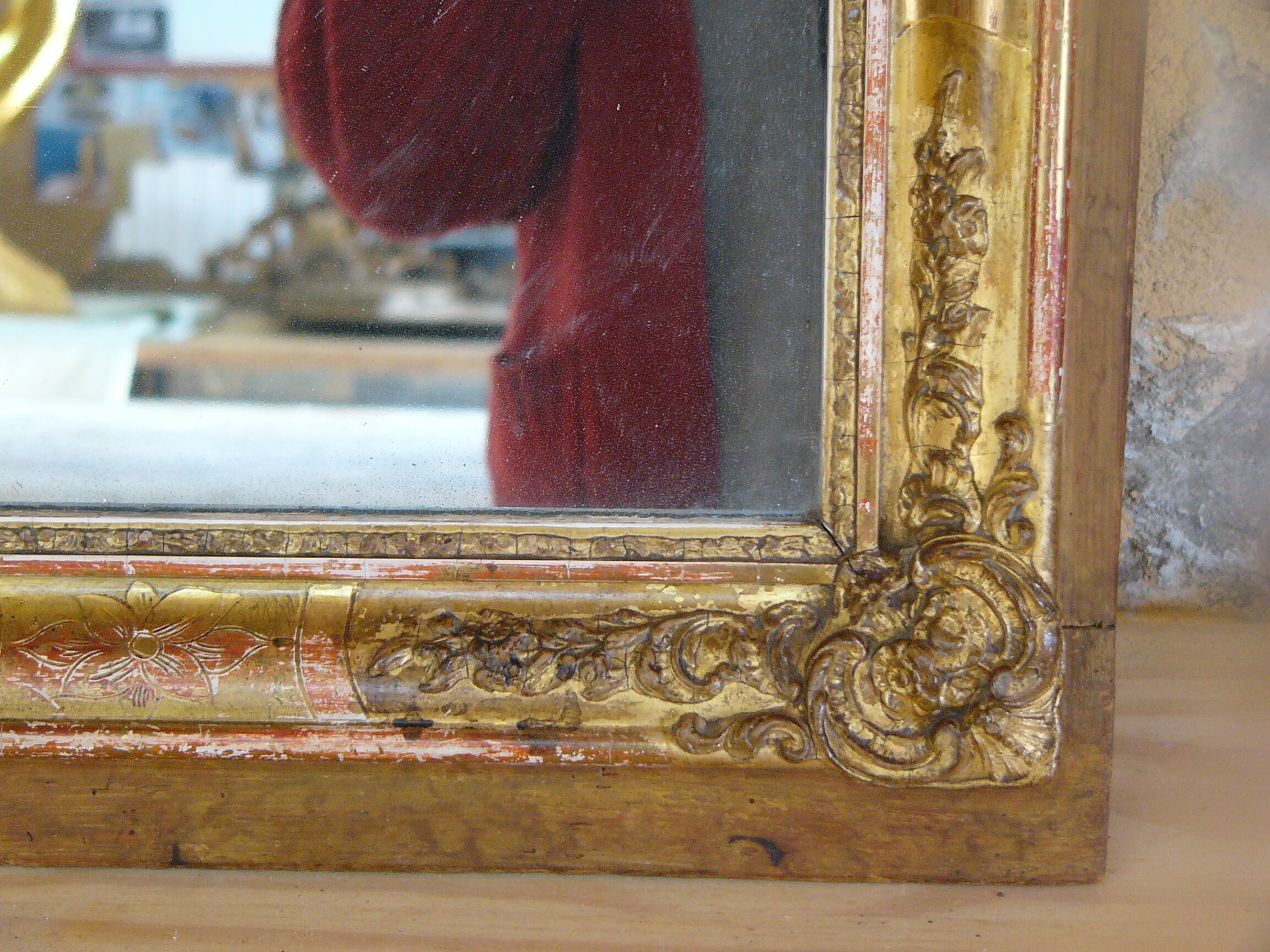 Miroir doré 19éme 46x61cm
