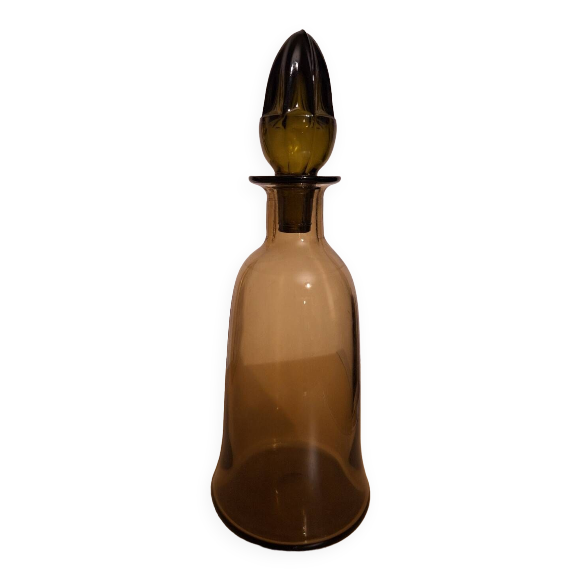 Carafe verre fumé 1970 80