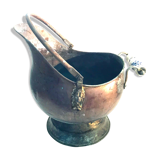 Cache pot ancient copper and porcelain
