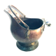 Cache pot ancien é cuivre et porcelaine