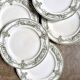 6 earthenware dessert plates from St Amand and Hamage, "Medallion" service
