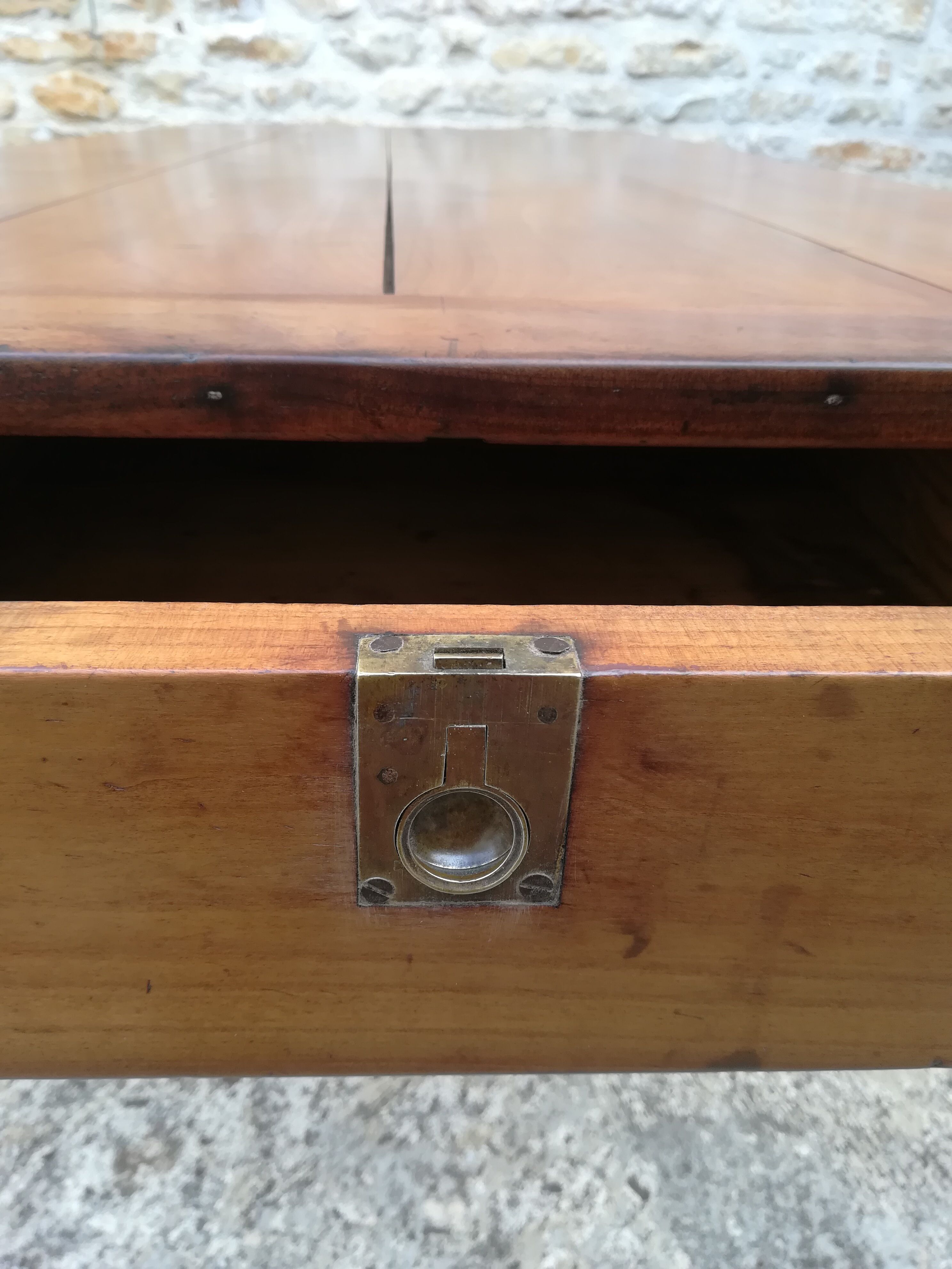 Farm table in solid cherry tree