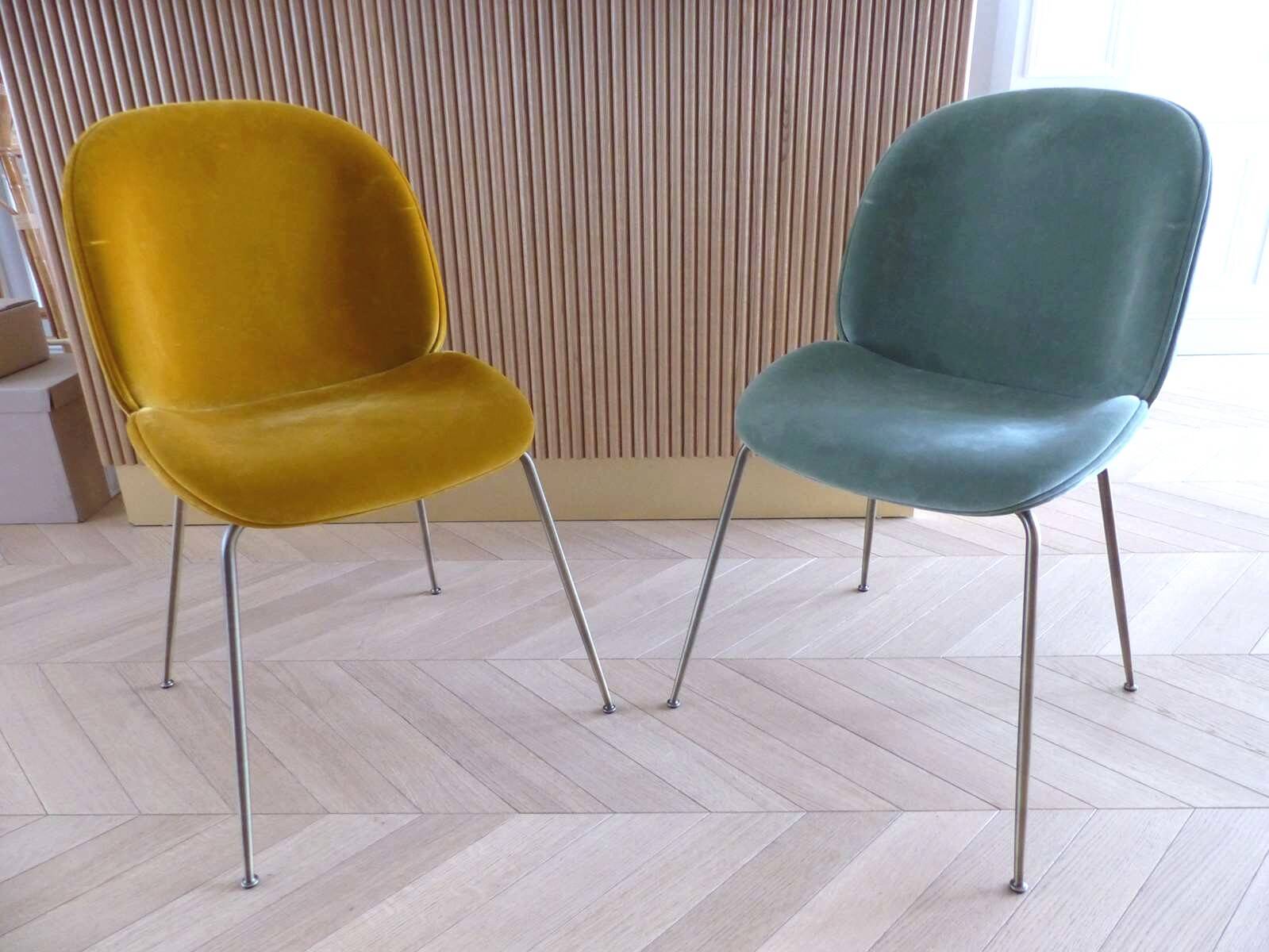 Set of 8 "Beetle Dining Chairs" by GUBI designed by GamFratesi