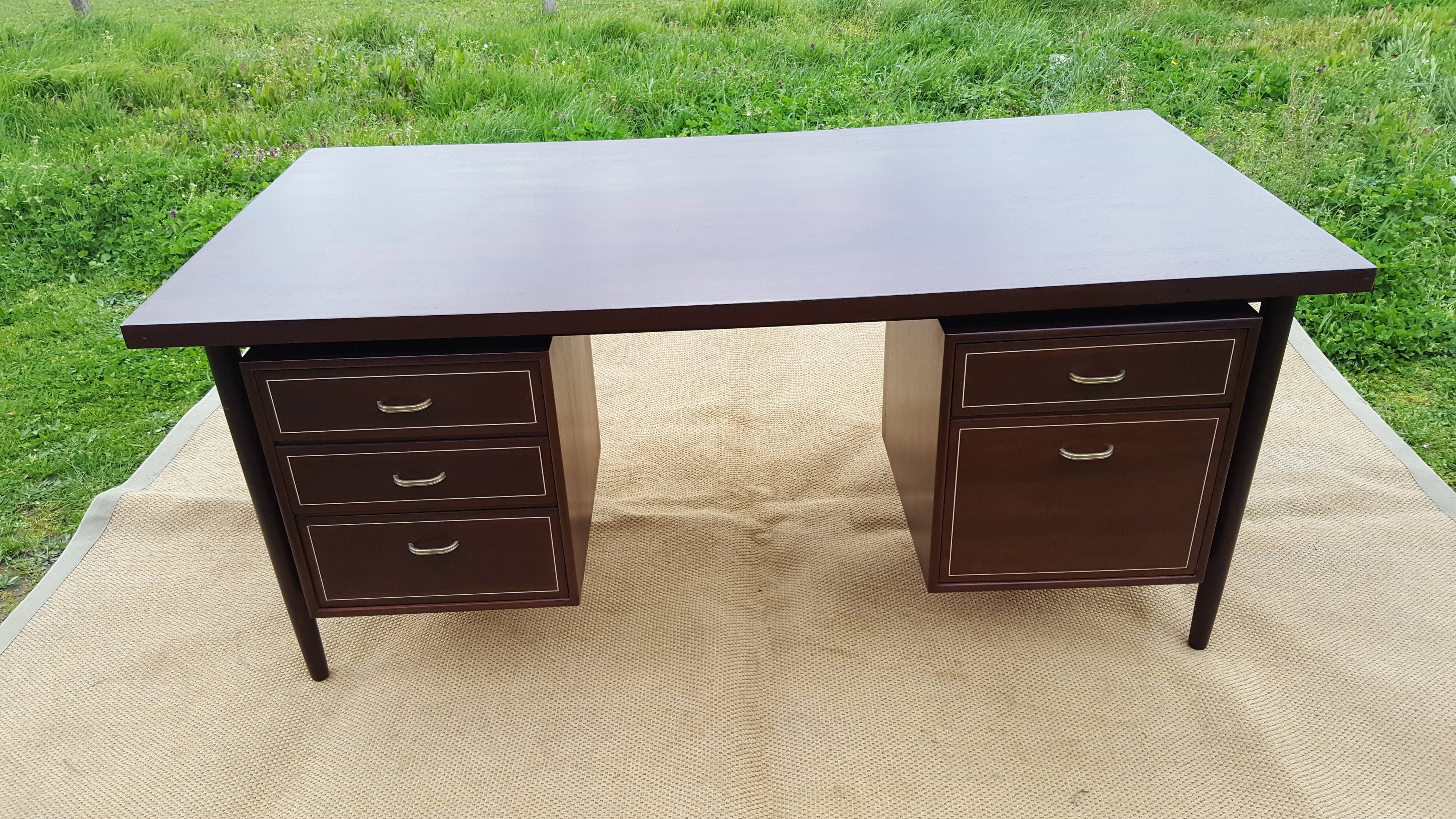 Bureau hollandais en acajou vintage