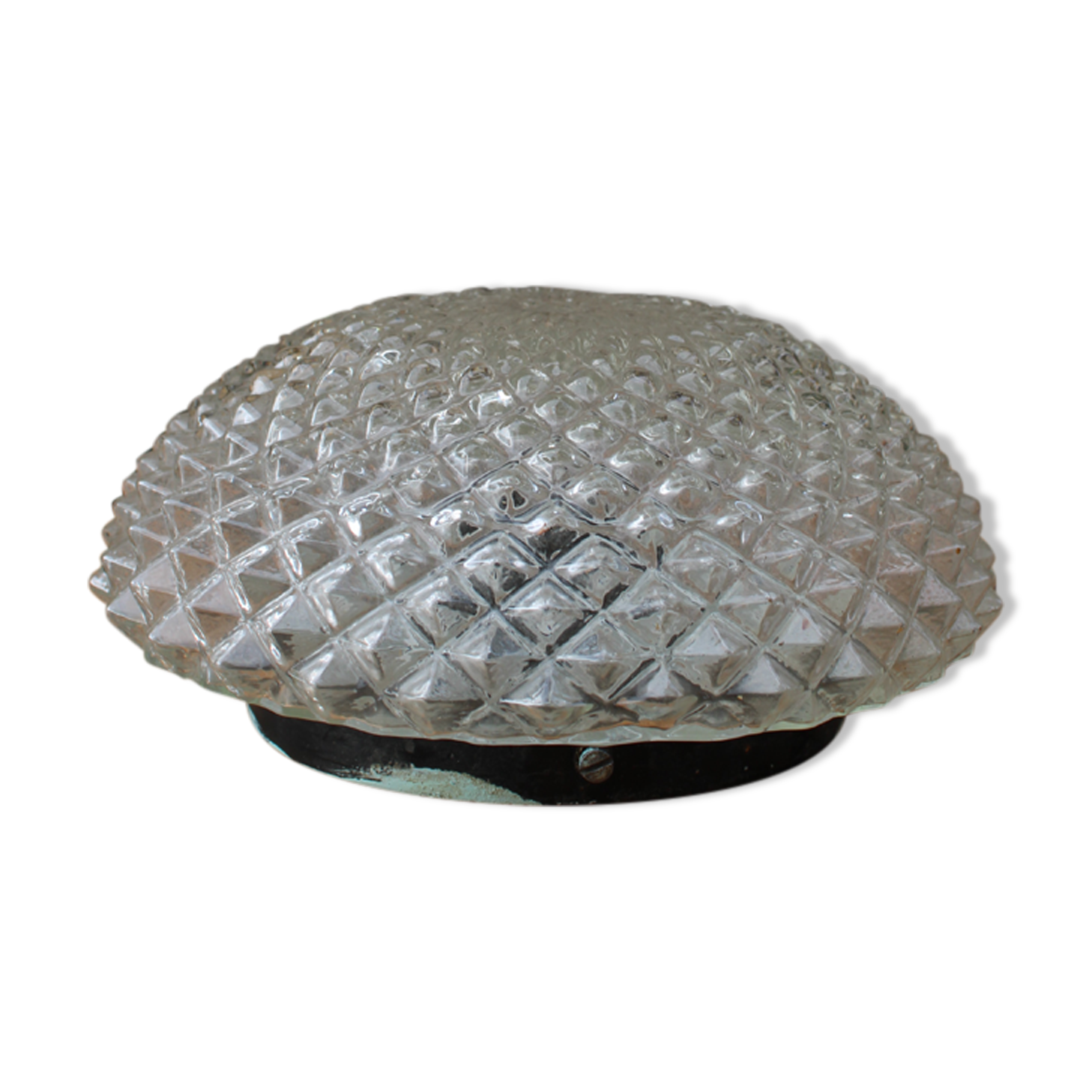 Moulded glass ceiling light