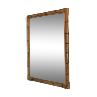 Vintage rattan mirror