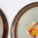 Set of 2 vintage art deco round frames 1940s 1950s cecile hay boots 40s