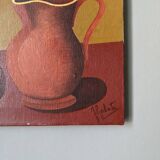 Oil painting on canvas, contemporary still life, countryside decoration