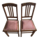 Paire de chaise bois sculpté assise velours rose ART DÉCO