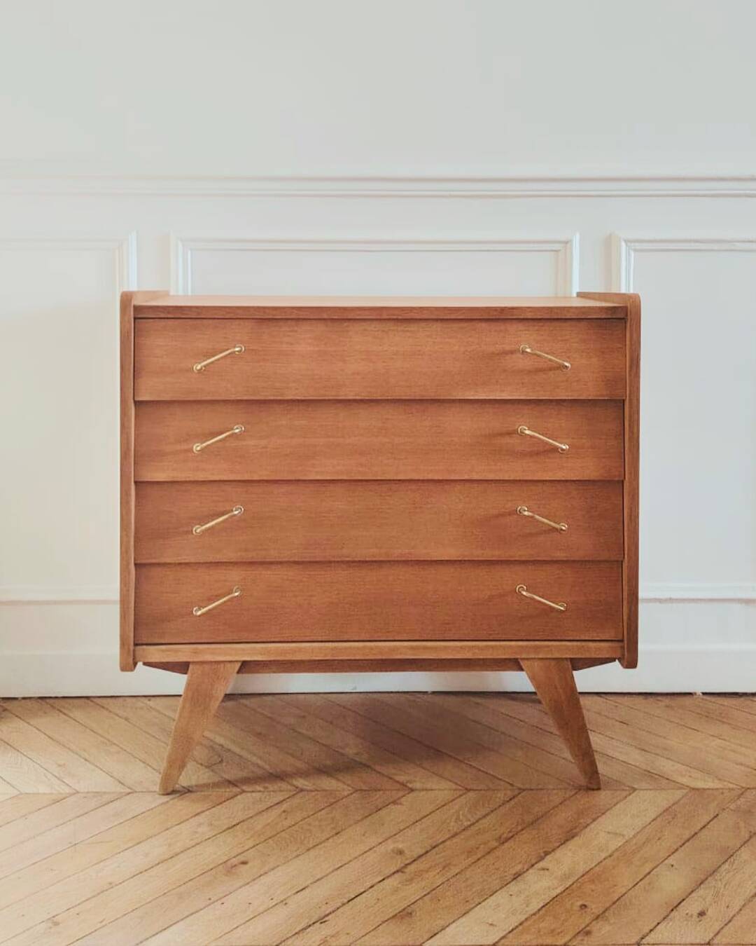 Commode rénovée de style scandinave, années 50-60