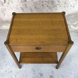 Large bedside table, vintage Scandinavian teak sofa end table