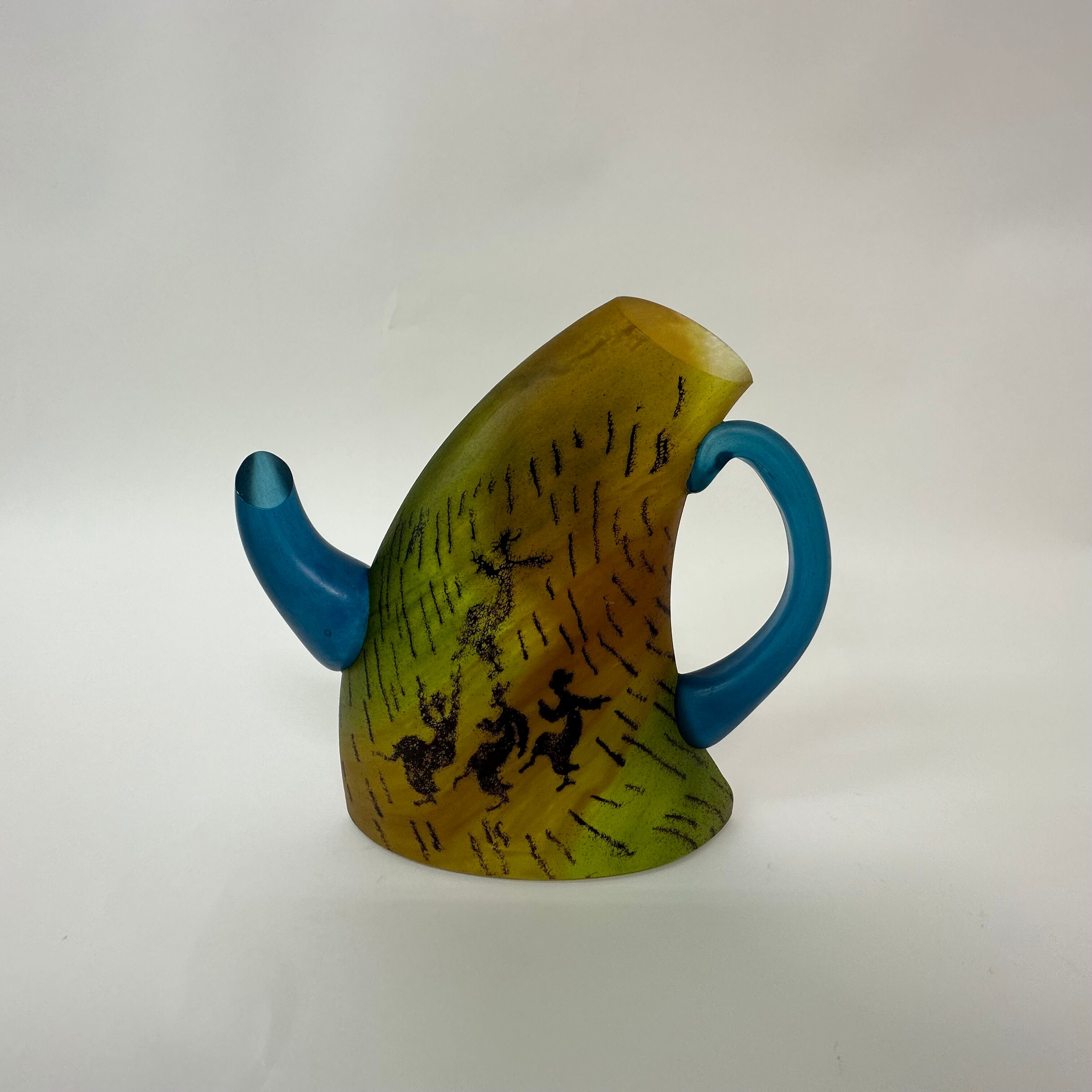 Kjell Engman for Kosta Boda Sweden Tea pot and mug Art glass , 1980's