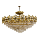 Crystal and solid brass ceiling chandelier, 5 lights, classic style.