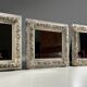 Set of three French mirrors white