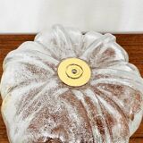 Brass and Glass Flush Light by Glashütte Limburg