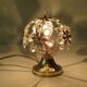 Table lamp, gilt metal and crystal, Belgium 1960s