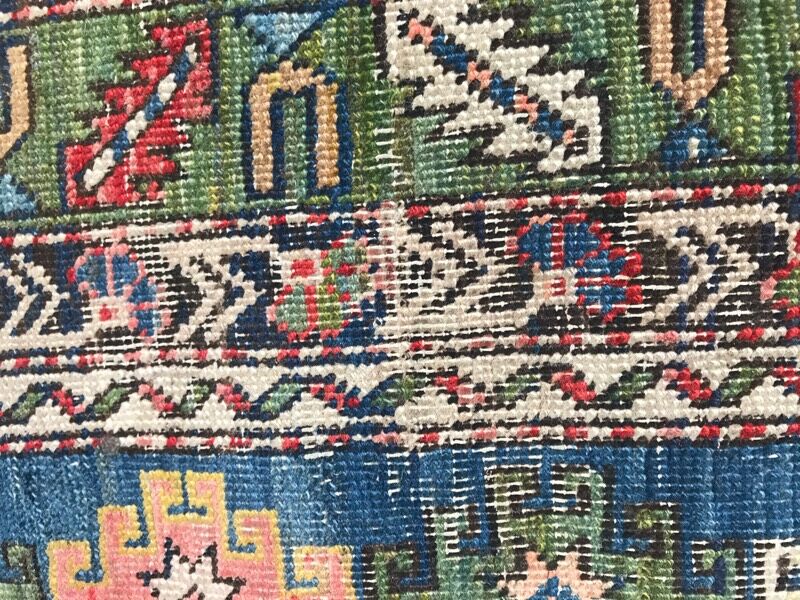 Old Handmade Caucasian rug - 79x119 cm