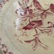 Shallow dish / salad bowl red ironstone Gien honeysuckle model faïence