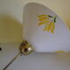 Vintage 1970s white enamelled sheet metal pendant