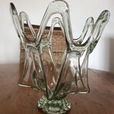 Openwork glass fruit bowl